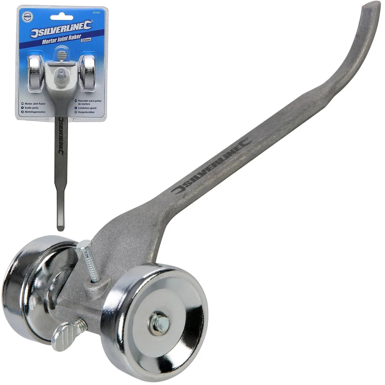Silverline 225mm Mortar Joint Raker Pointing Adjustable Nail Depth Brick Builder - Image 3