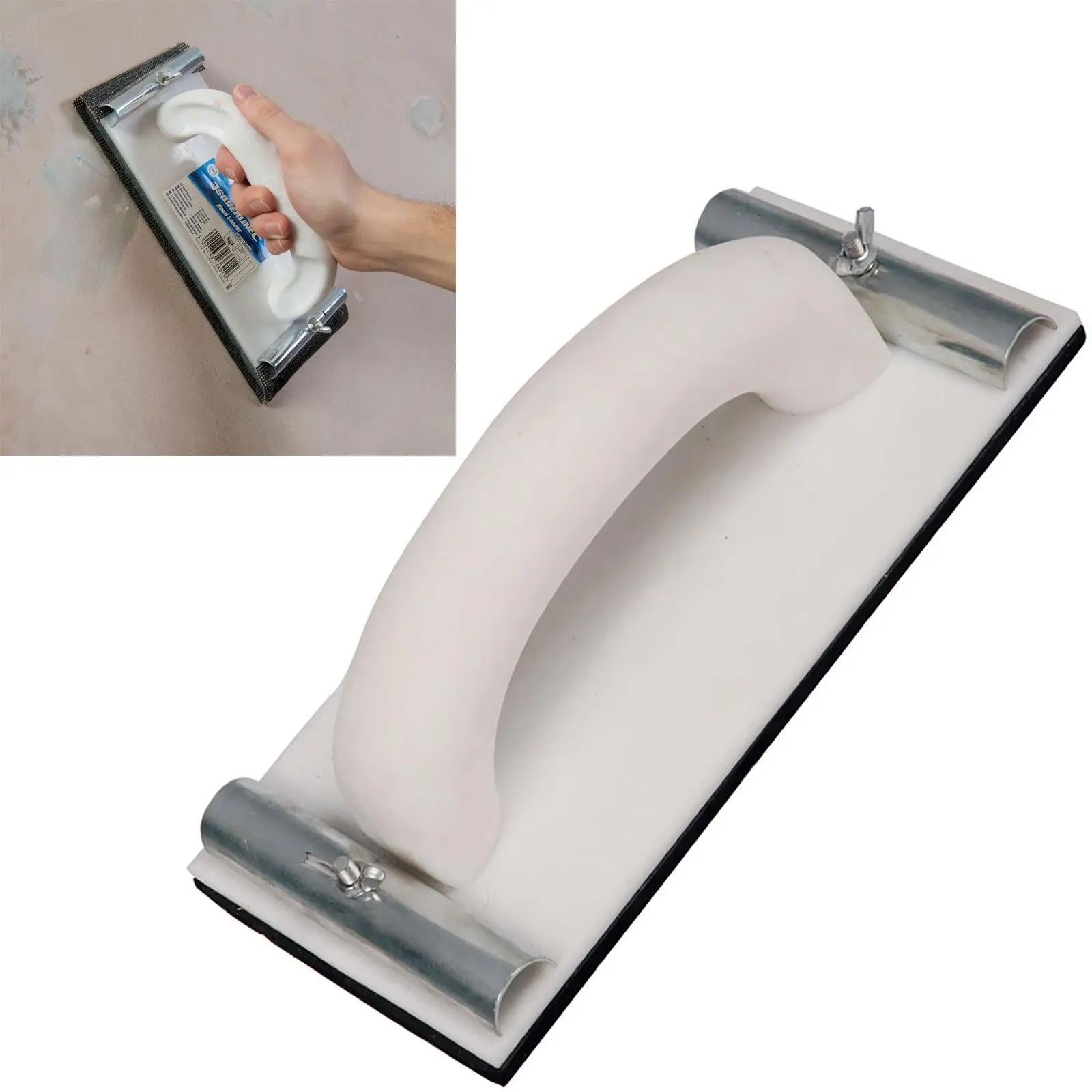 Silverline 230 x 105mm Hand Sander Plasterboard Joint Wall Ceiling Abrasive Block - Image 2
