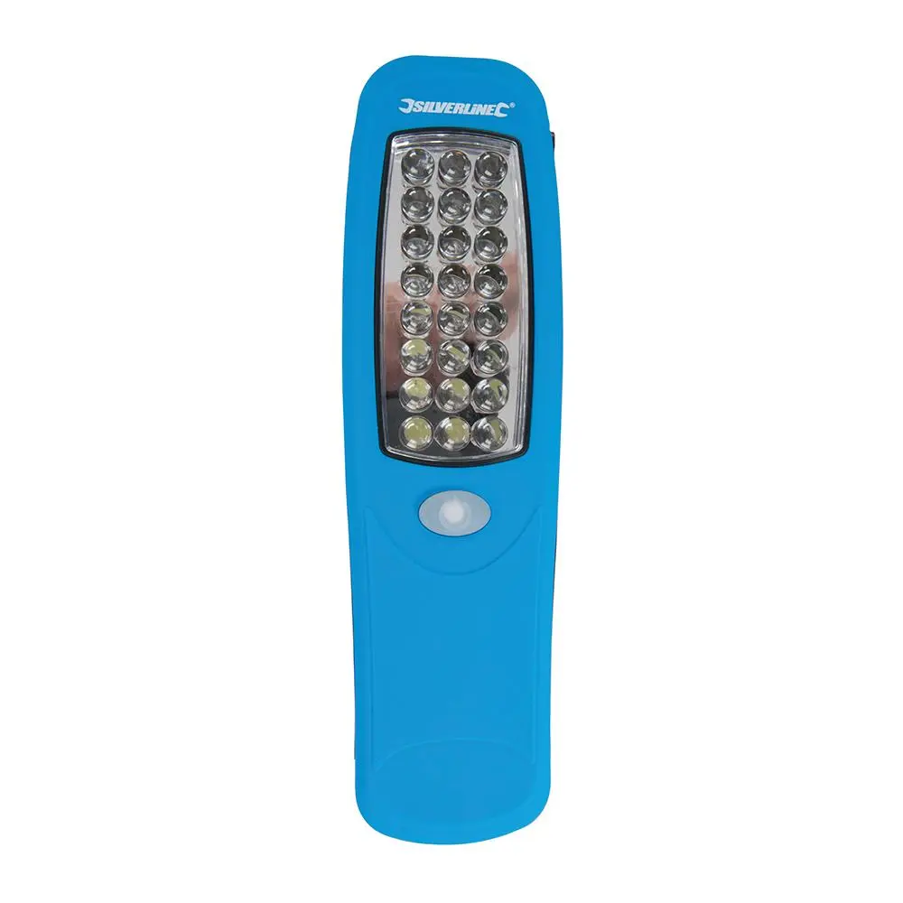 Silverline 24 LED Magnetic Torch Hanging Camping Flash Light Car Garage