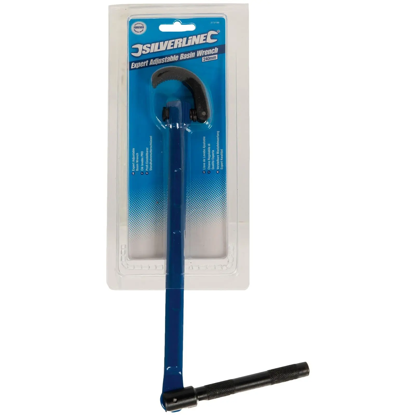 Silverline 240mm Expert Adjustable Basin Wrench Spanner Tap Sink Bath - Image 6