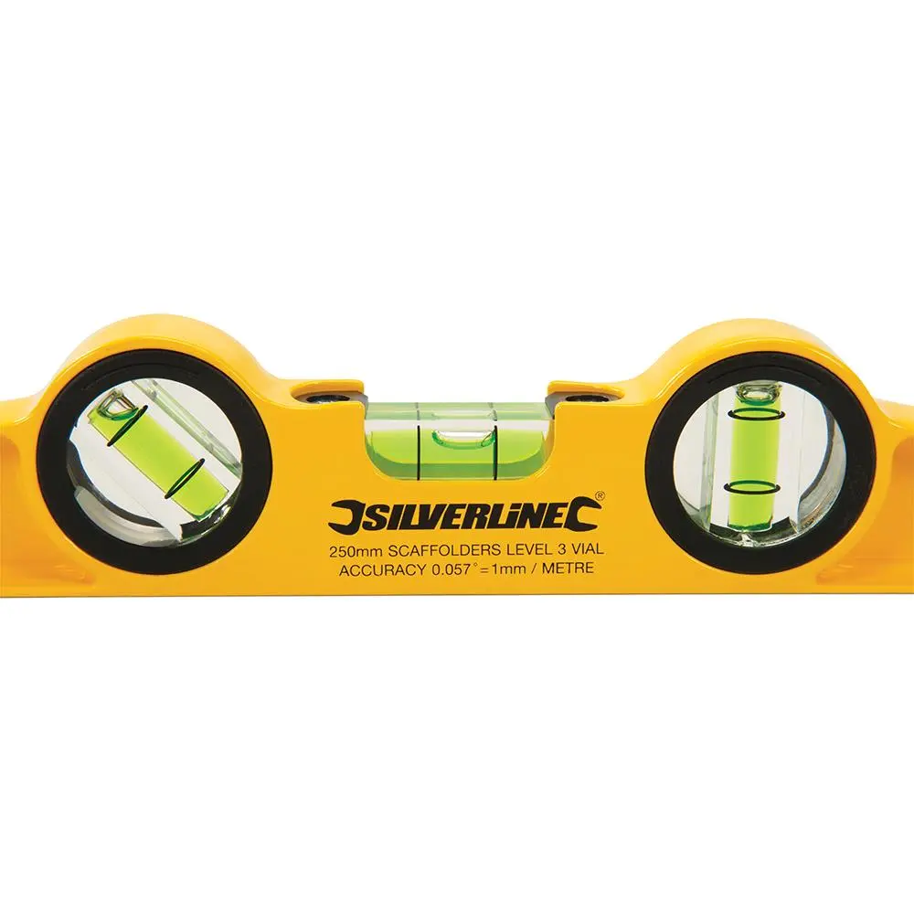 Silverline 250mm Scaffolders Spirit Level with Magnetic Base - Image 7