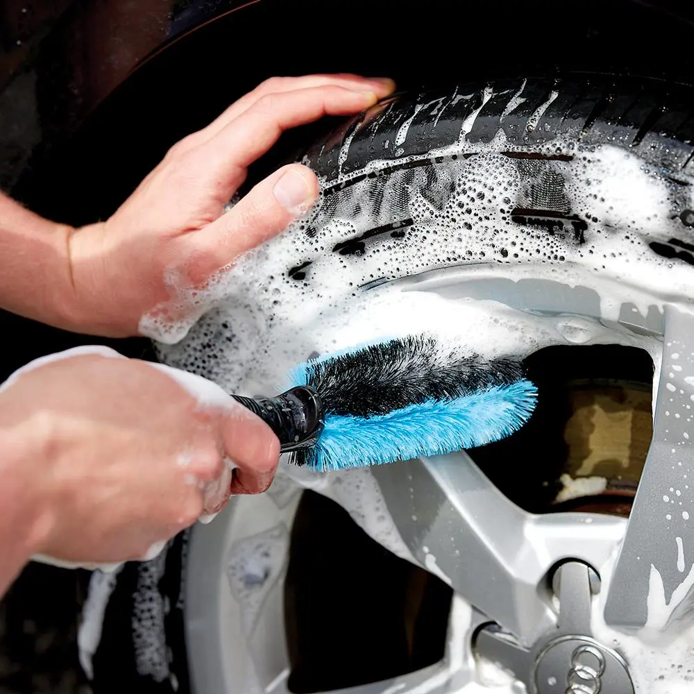 Silverline 250mm Wheel Cleaning Brush Steel Alloy Car Van Auto Valet - Image 4