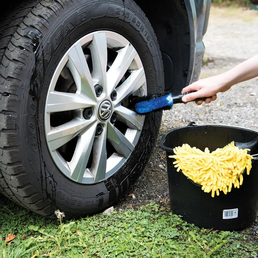Silverline 250mm Wheel Cleaning Brush Steel Alloy Car Van Auto Valet - Image 6
