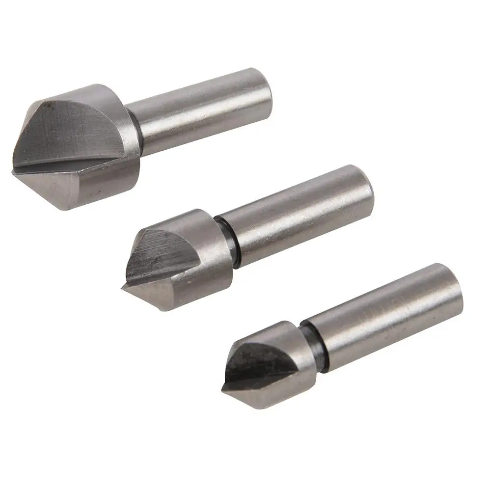 Silverline 3 Piece HSS Countersink Set 10, 12 & 16mm Drill Bit Metal