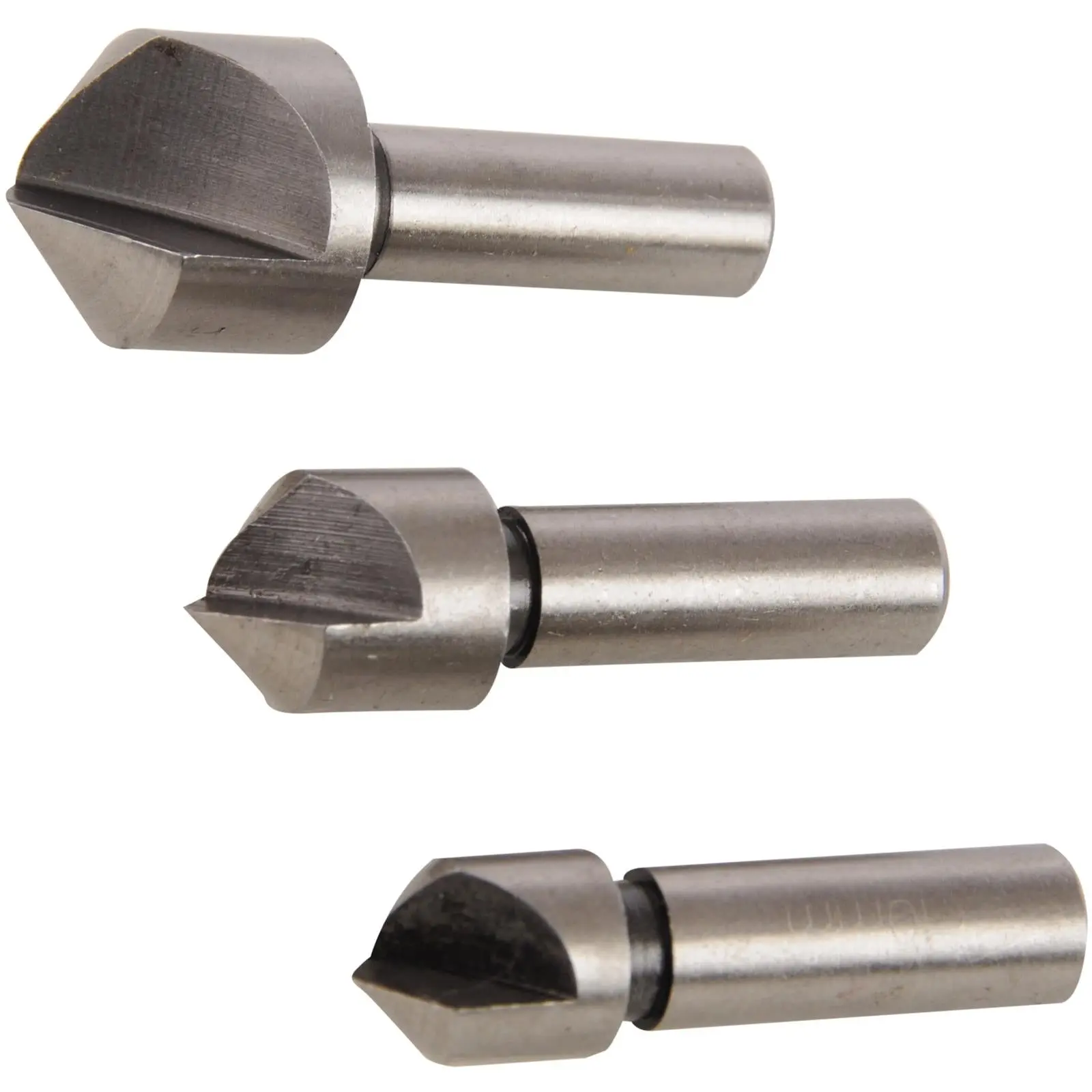 Silverline 3 Piece HSS Countersink Set 10, 12 & 16mm Drill Bit Metal - Image 2