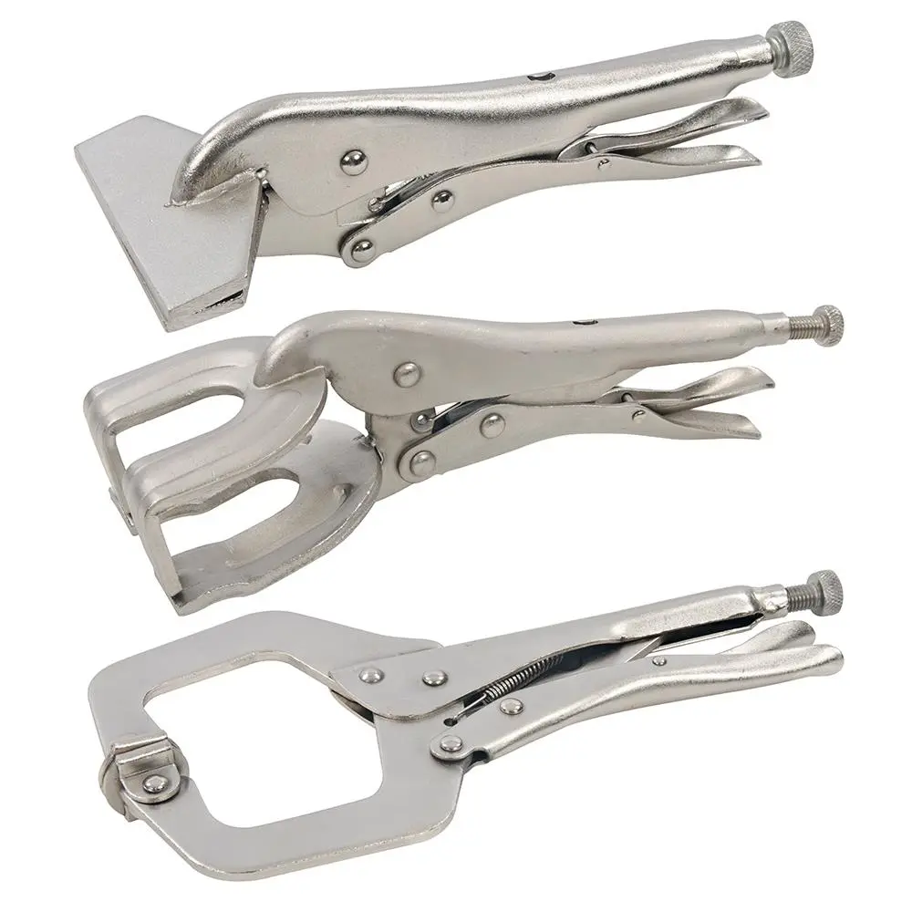 Silverline 3 Piece Welding Clamp Set Welders Metal C-Clamp Adjustable - Image 2
