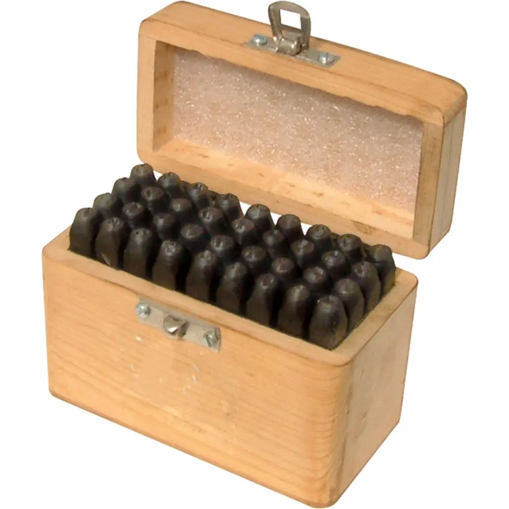 Silverline 36 Piece 5mm Number & Letter Stamp Set Punch Upper-Case Marker - Image 2