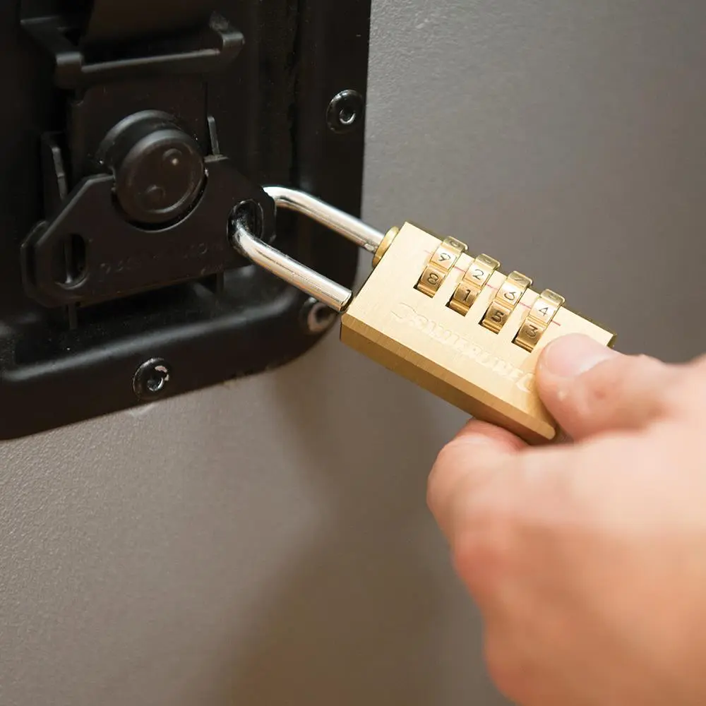 Silverline 4-Digit Combination Brass Padlock Steel Shackle Security Gate Shed - Image 4