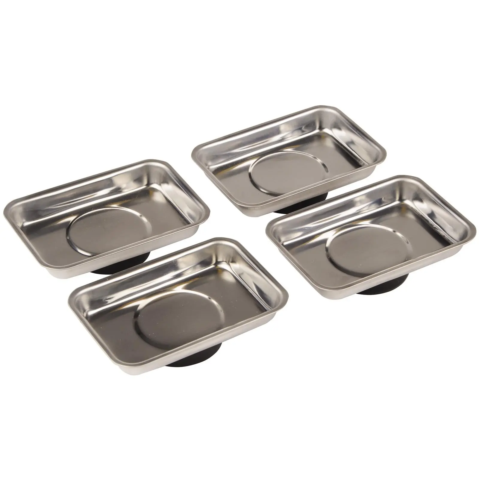 Silverline 4 Piece Magnetic Tray Set 95 x 65mm Fixings Storage Garage Auto - Image 2
