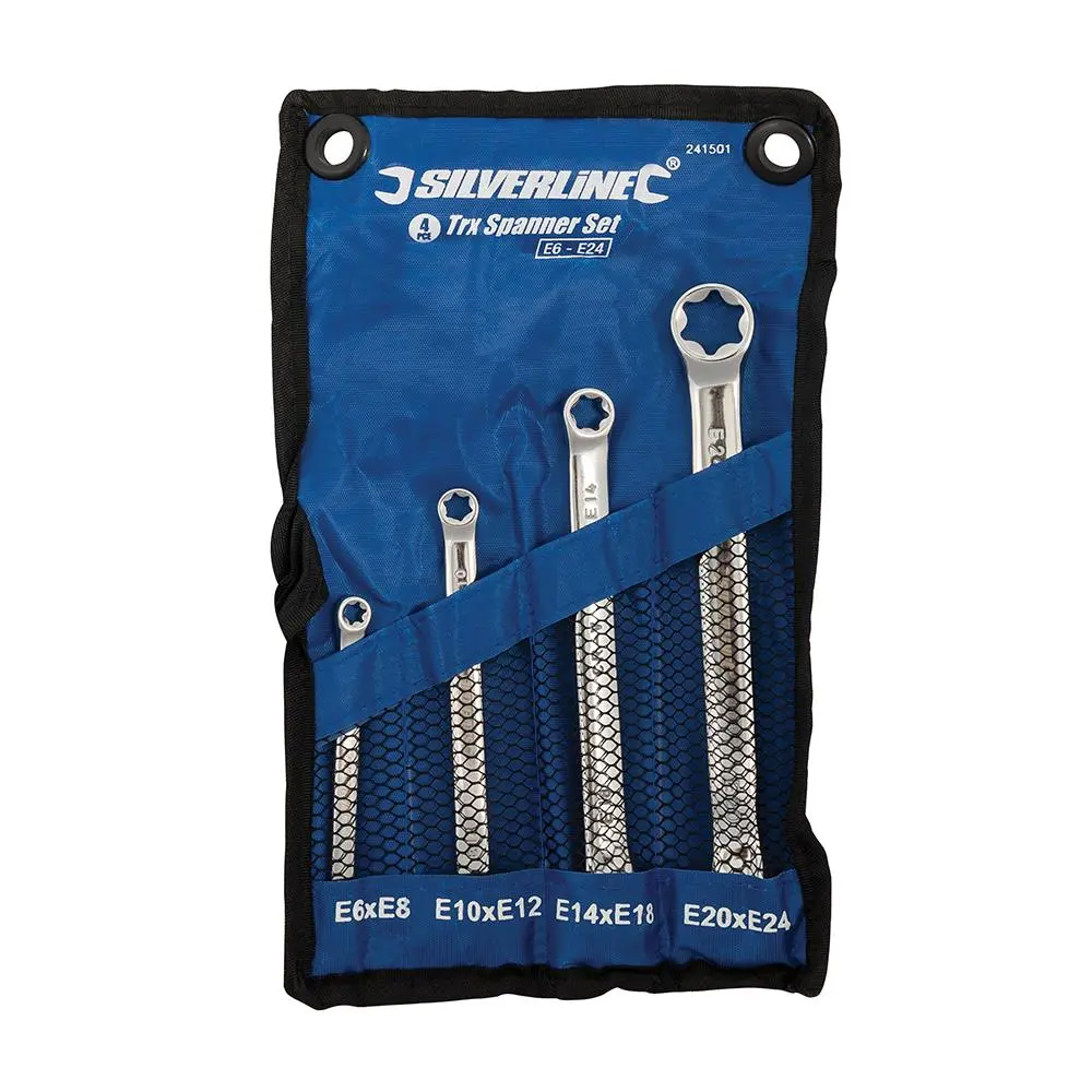Silverline 4 Piece Trx Spanner Set E6-E24 High Torque Mechanic - Image 2