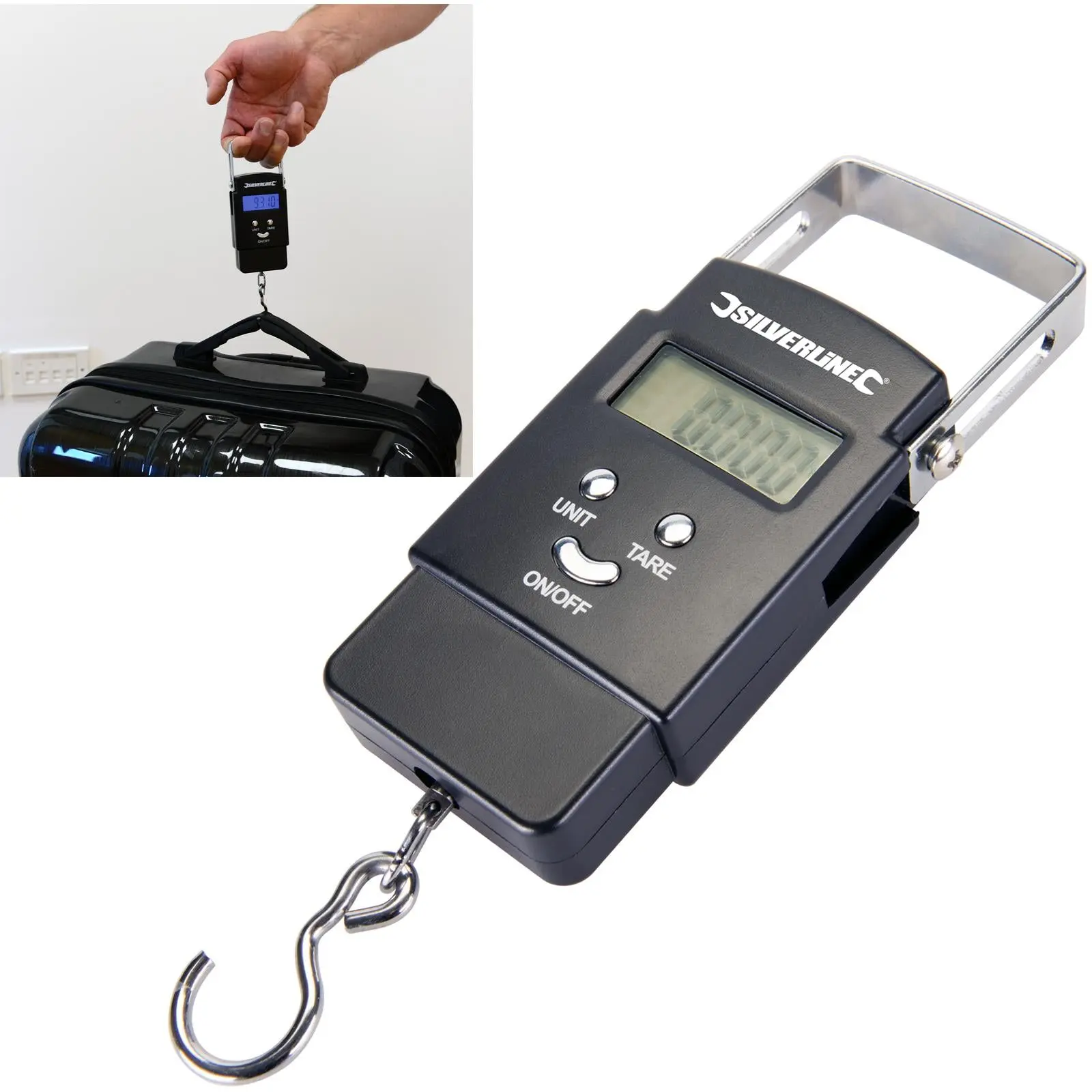 Silverline 50kg Electronic Pocket Balance Weighing Scales Metric Imperial - Image 2