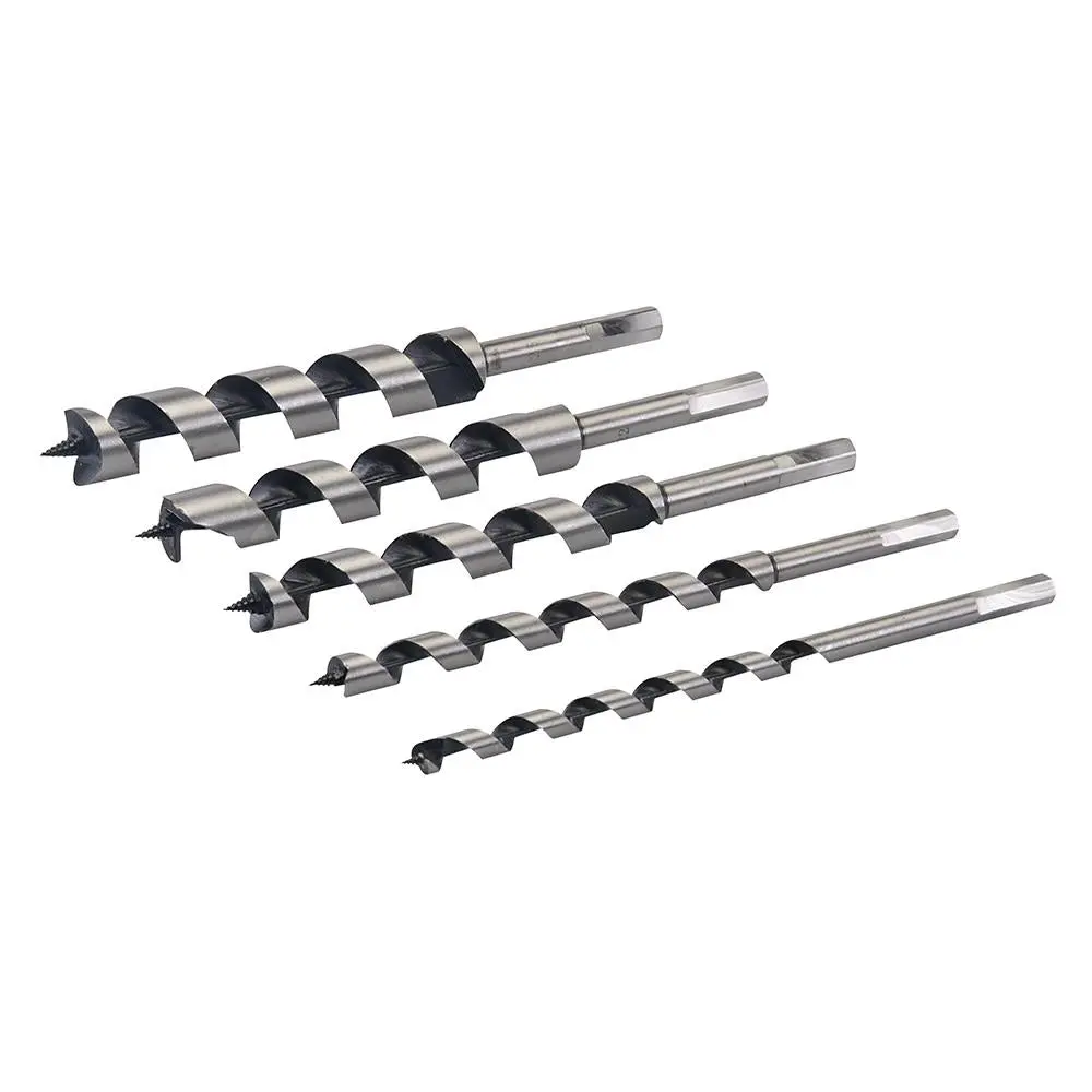 Silverline 5 Piece Auger Bit Set 10, 13, 19, 22 & 25mm Wood Joinery Carpenter Builder