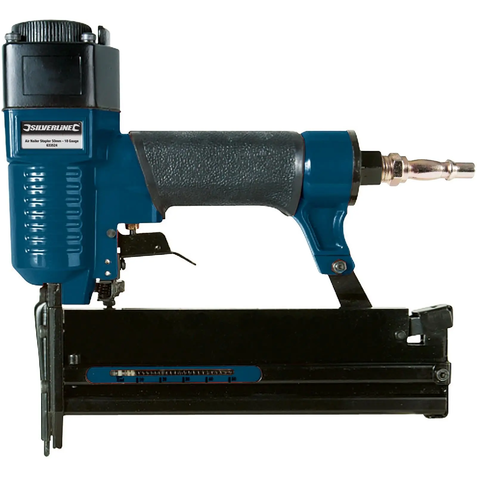 Silverline 50mm 18 Gauge Air Nailer Stapler Brad Nail Staple Gun Tacker - Image 6