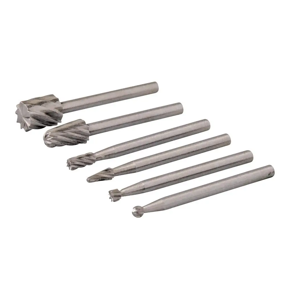 Silverline 6 Piece HSS Router Cutter Bit Set 3.1mm Mandrel Hobby Tool
