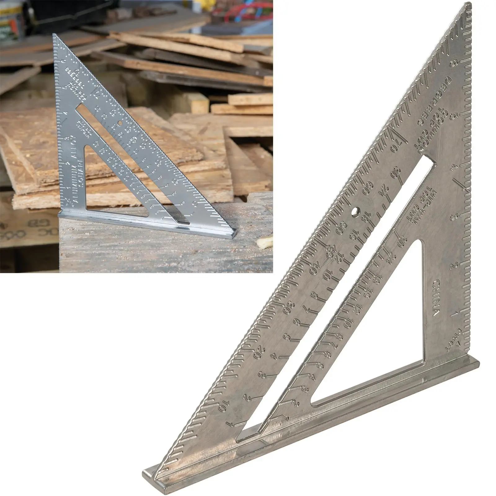 Silverline 7" Aluminium Alloy Roofing Square Framing Roof Mitre Lipped Edge - Image 5