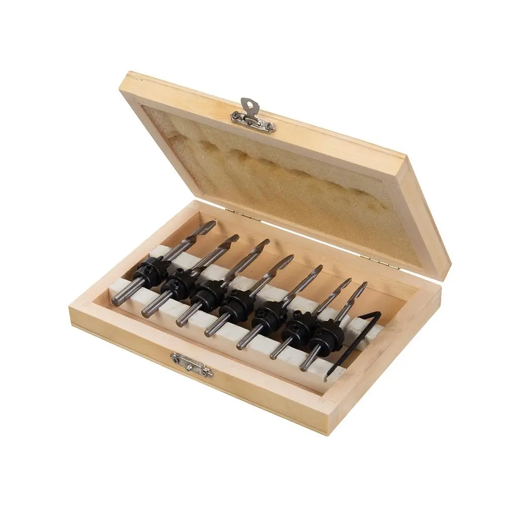 Silverline 7 Piece Drill & Countersink Set 3.2-5.5mm HCS Drill Wood Bit 3-6mm - Image 4