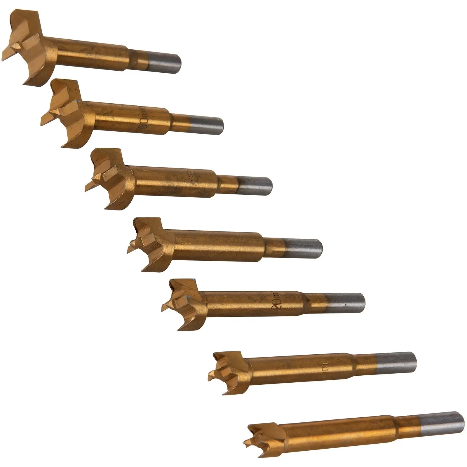 Silverline 7 Piece Titanium Coated Forstner Drill Bit Set 12-35mm - Image 3