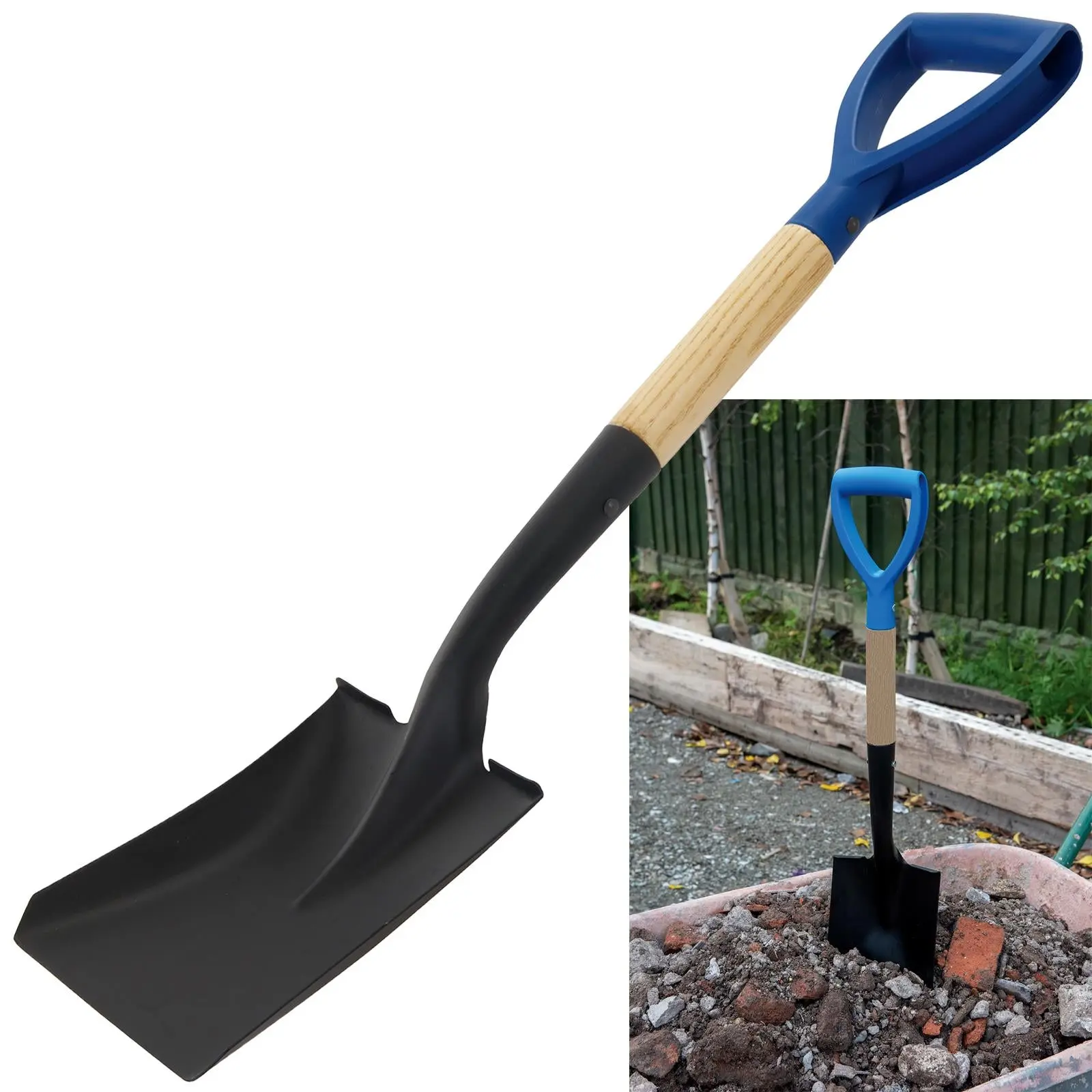 Silverline 700mm Mini Square Nose Shovel Micro Gardening Groundworks - Image 3