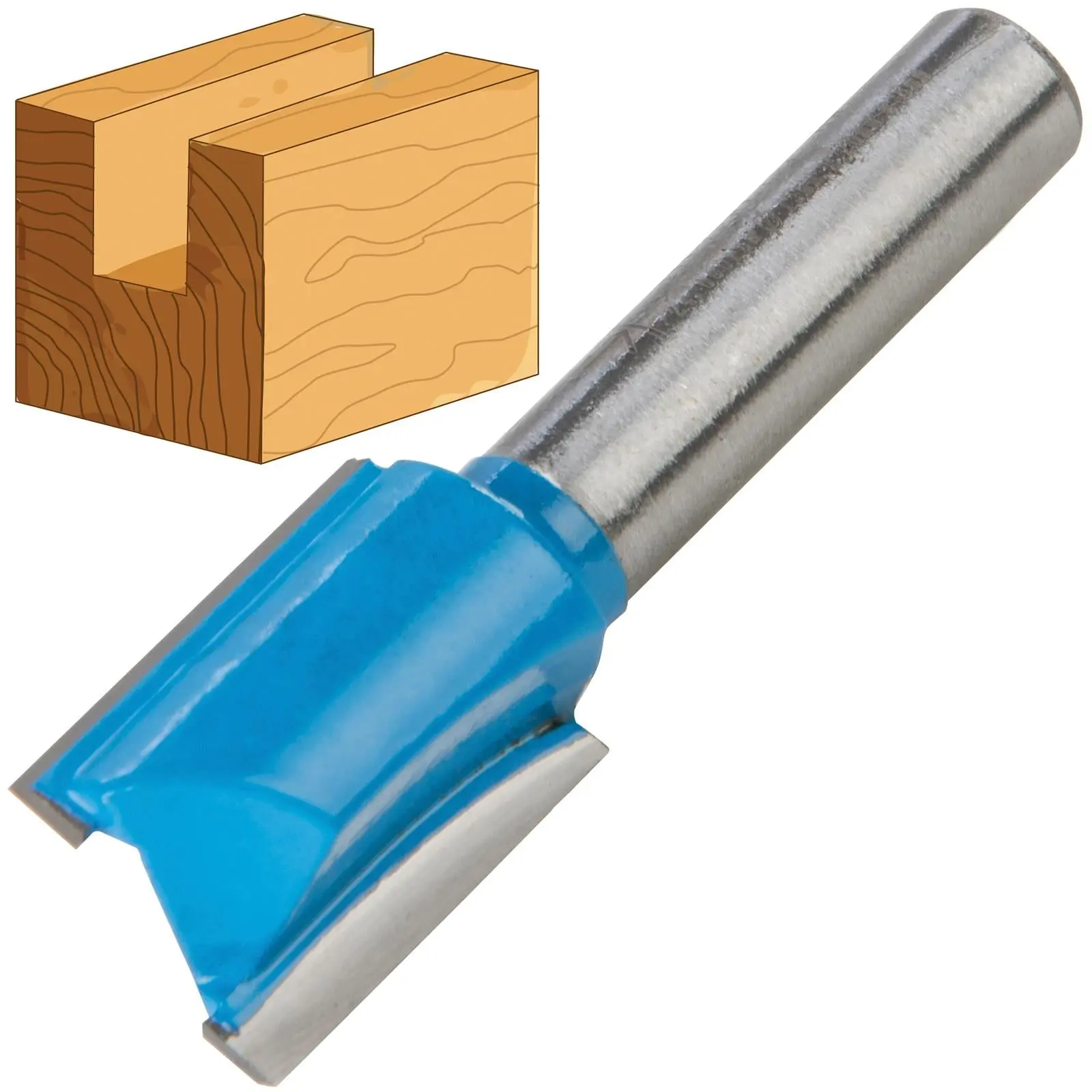Silverline 8mm Shank Straight Metric Router Bits Cutters - Image 23