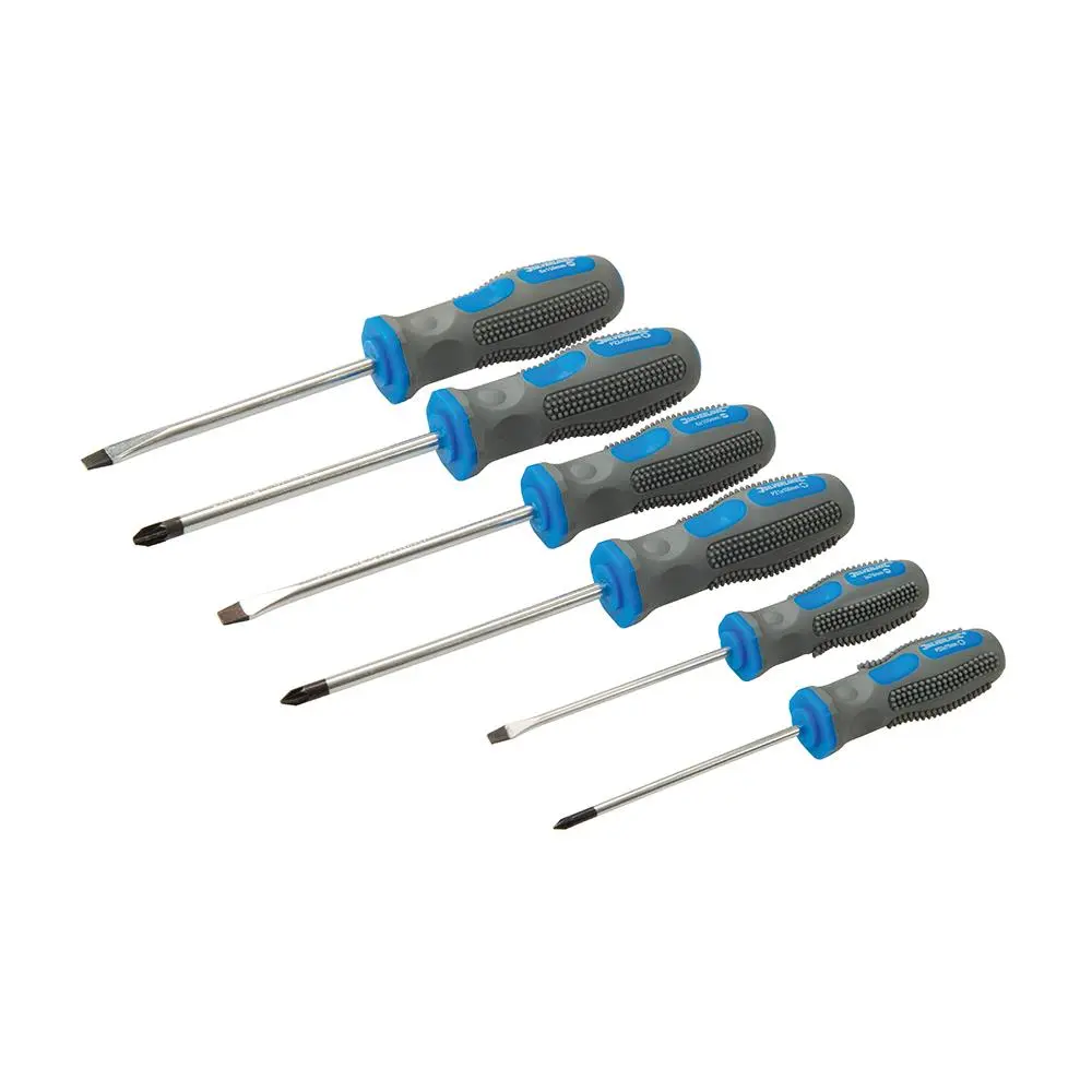 Silverline Assorted Screwdriver Set Slotted Phillips 6 Piece General Purpose - Image 3
