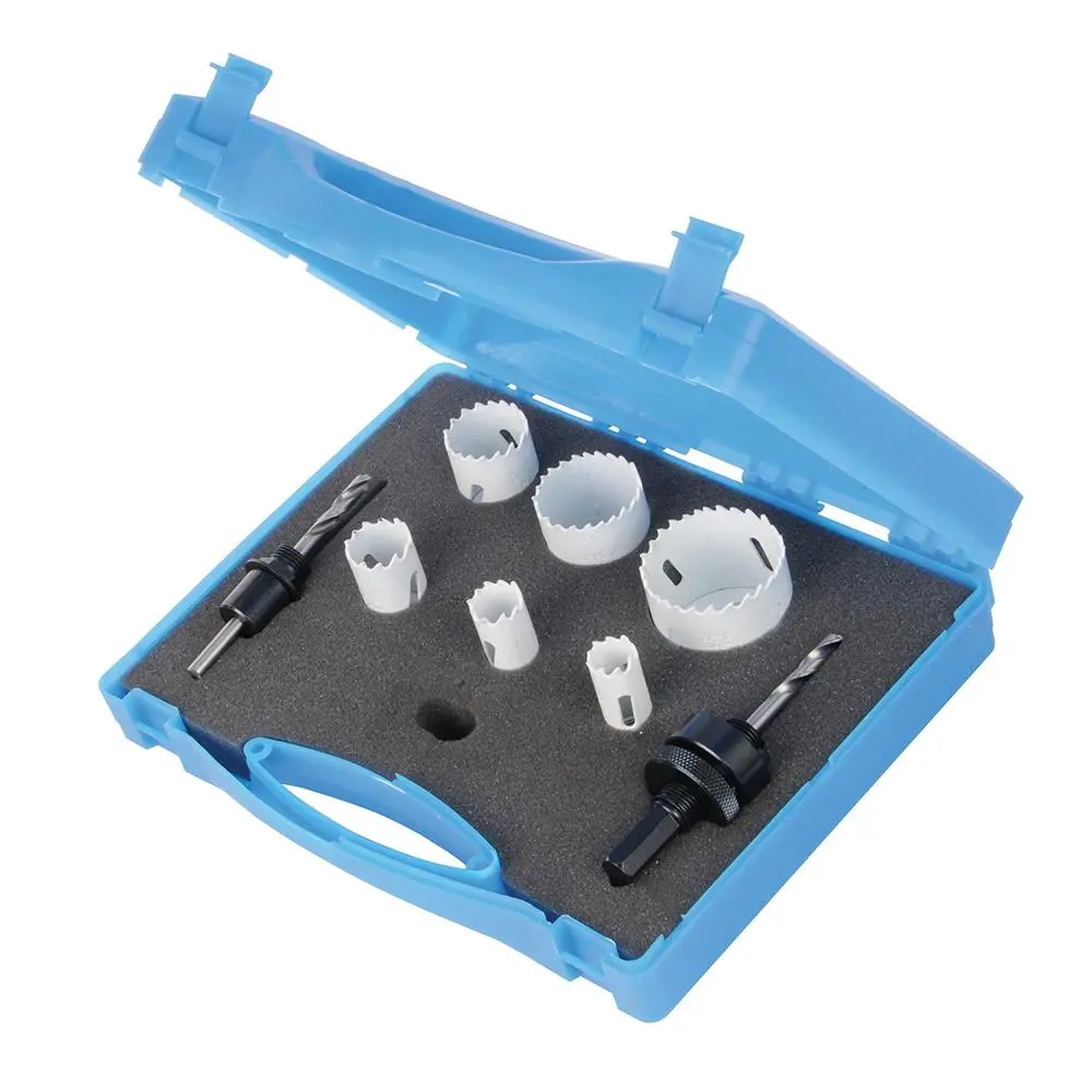 Silverline Bi-Metal Holesaw Kit Electricians 9pc 18-51mm Diameter Hole Saw - Image 3