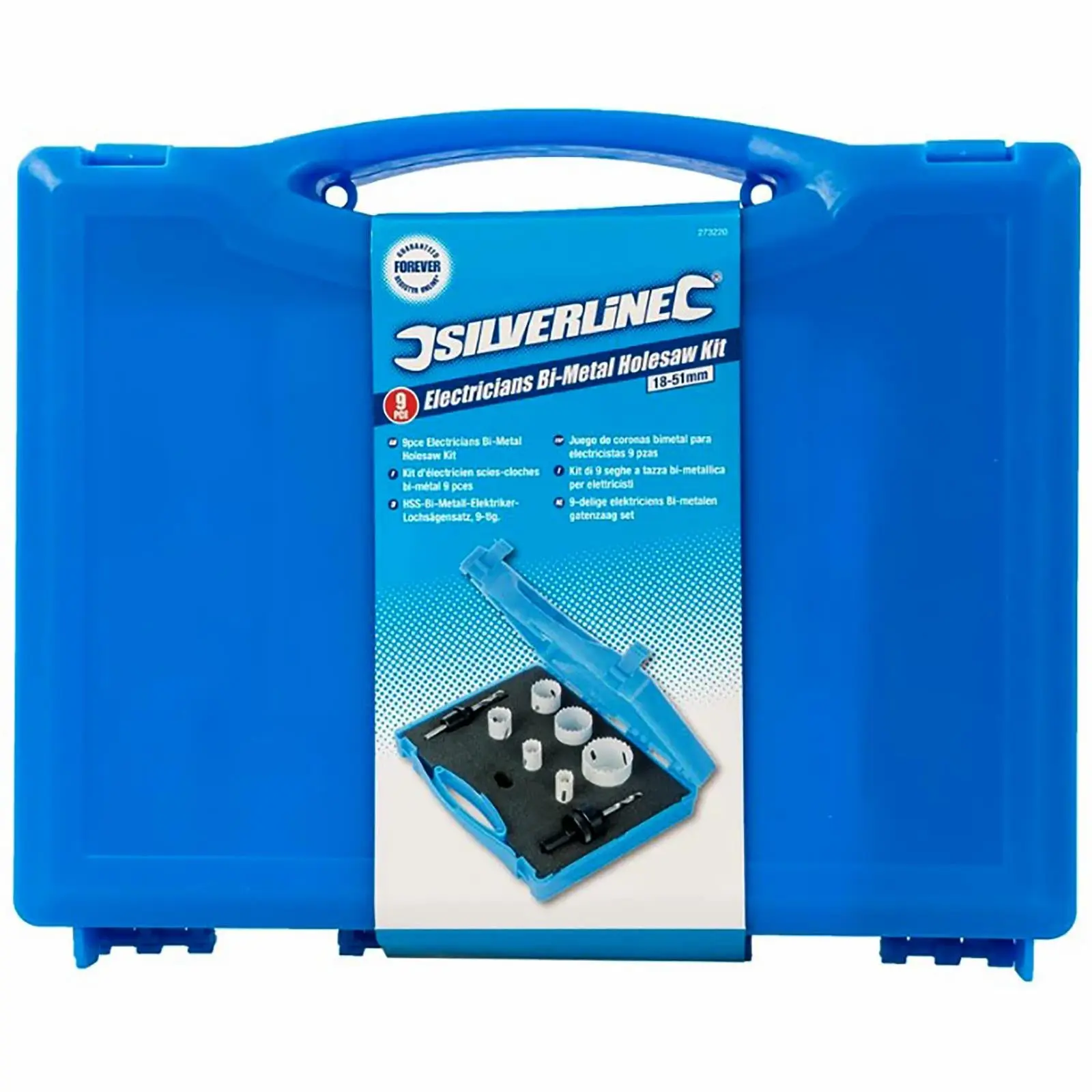 Silverline Bi-Metal Holesaw Kit Electricians 9pc 18-51mm Diameter Hole Saw - Image 6