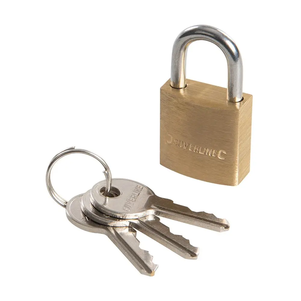 Silverline Brass Padlock 20mm MSS01 - Image 3