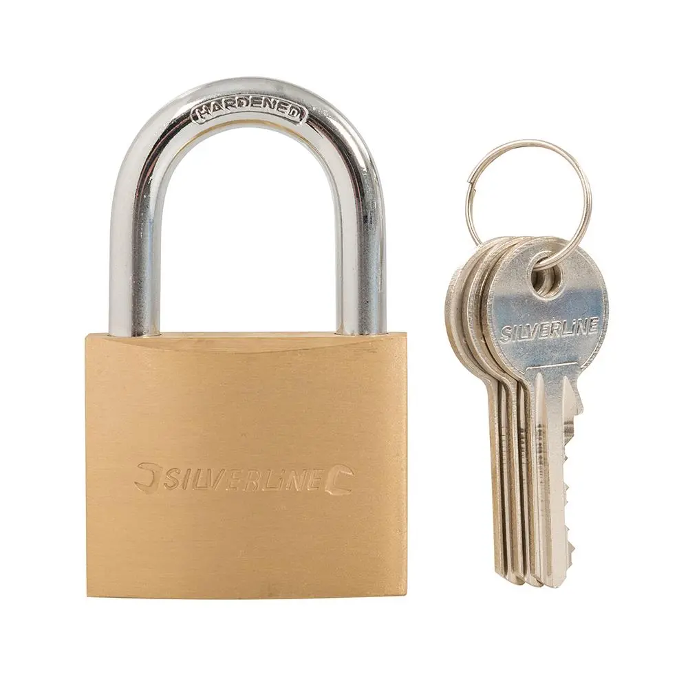 Silverline Brass Padlock 50mm MSS04 - Image 2