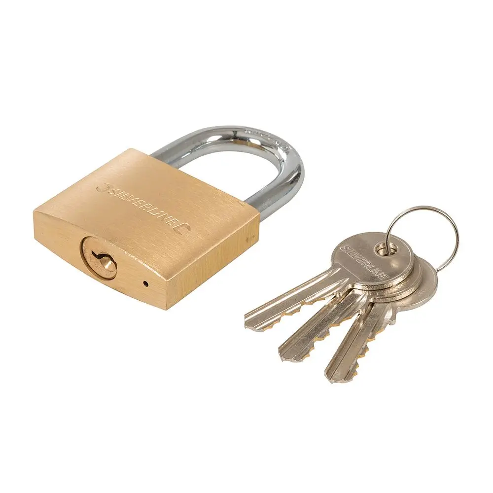 Silverline Brass Padlock 50mm MSS04 - Image 4