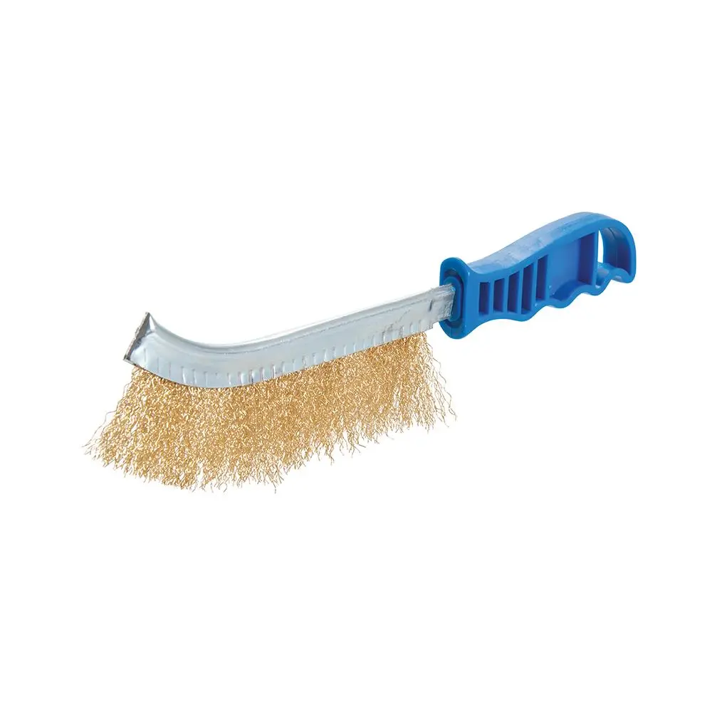 Silverline Brass Wire Bristle Brush 250mm Paint Rust Removal Metal Cleaning - Image 2