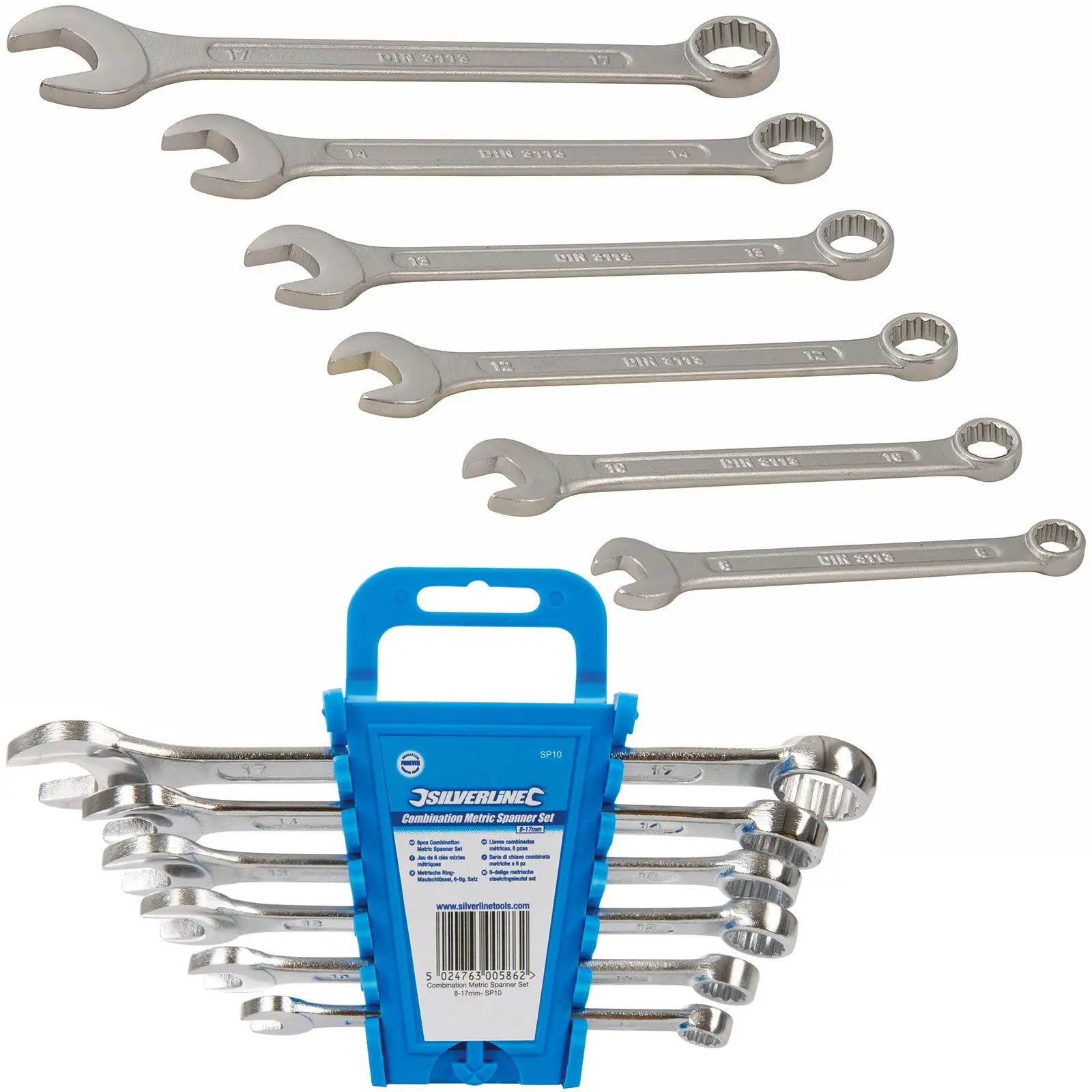 Silverline Combination Metric Spanner Set 6 Piece 8-17mm - Image 5