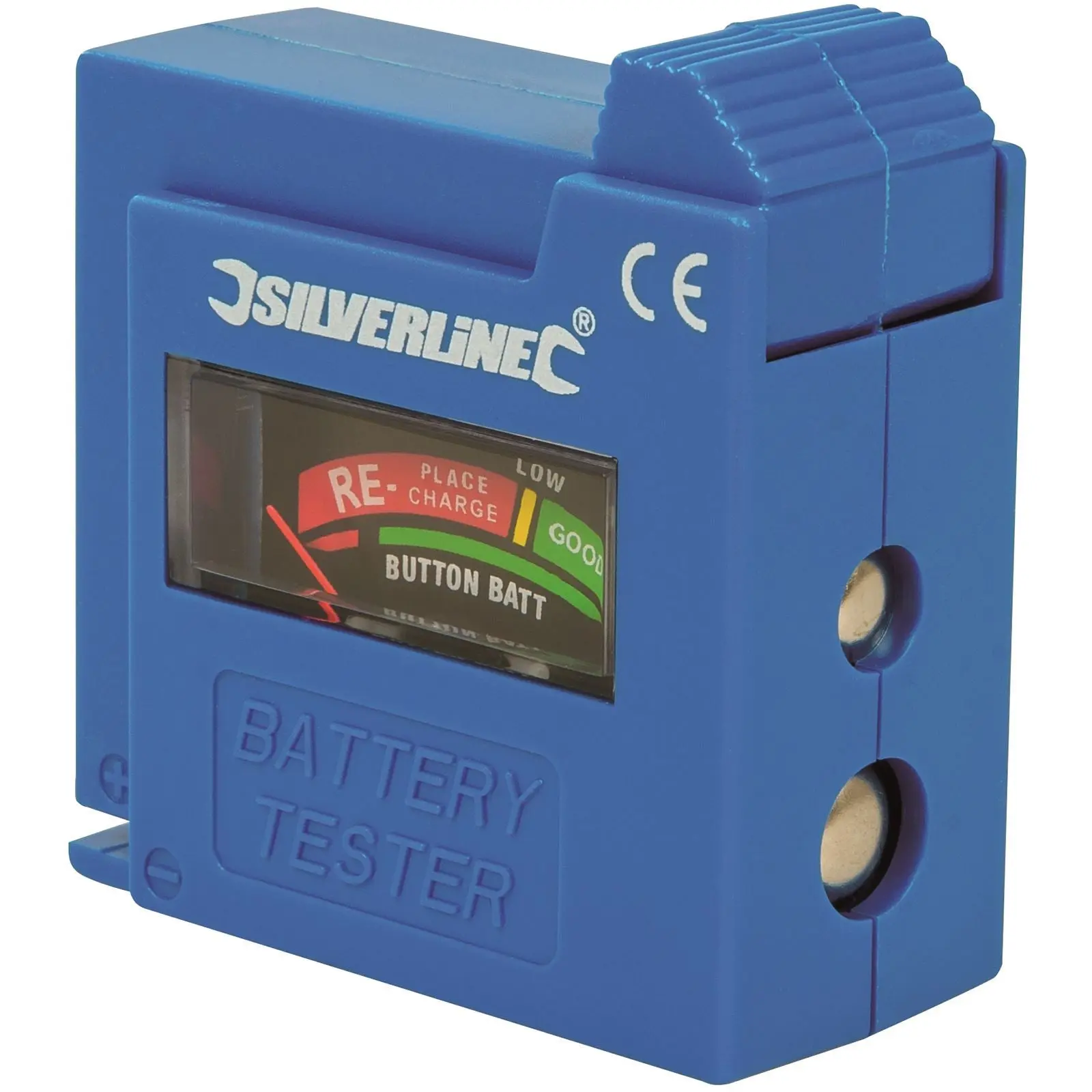 Silverline Compact Battery Tester 1.5/9V, AAA, AA, D, C Charge Level Display - Image 2
