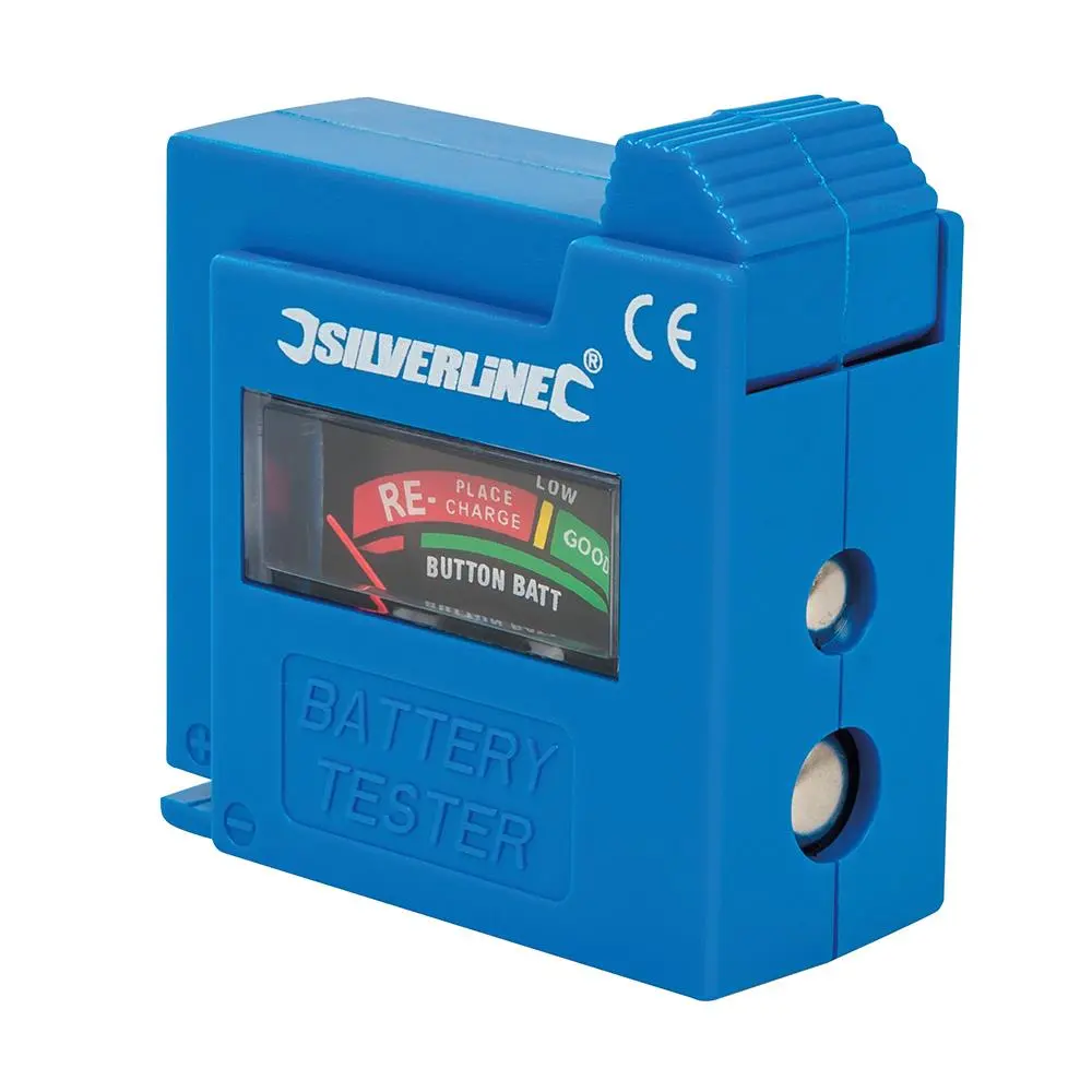 Silverline Compact Battery Tester 1.5/9V, AAA, AA, D, C Charge Level Display - Image 3