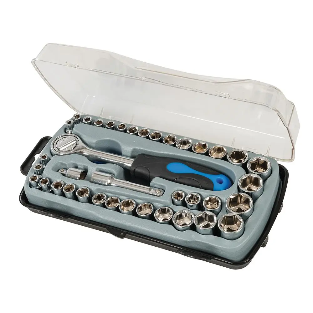 Silverline Compact Socket Set 6pt Metric / A/F 39pce 633754 - Image 3