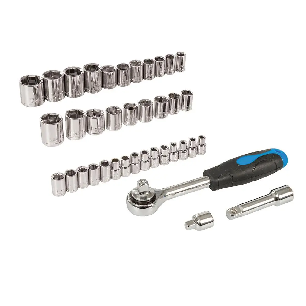 Silverline Compact Socket Set 6pt Metric / A/F 39pce 633754 - Image 4