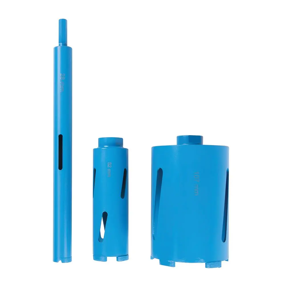 Silverline Diamond Core Drill Kit 3-Core 7pce 28, 52 & 107mm 868543 - Image 5