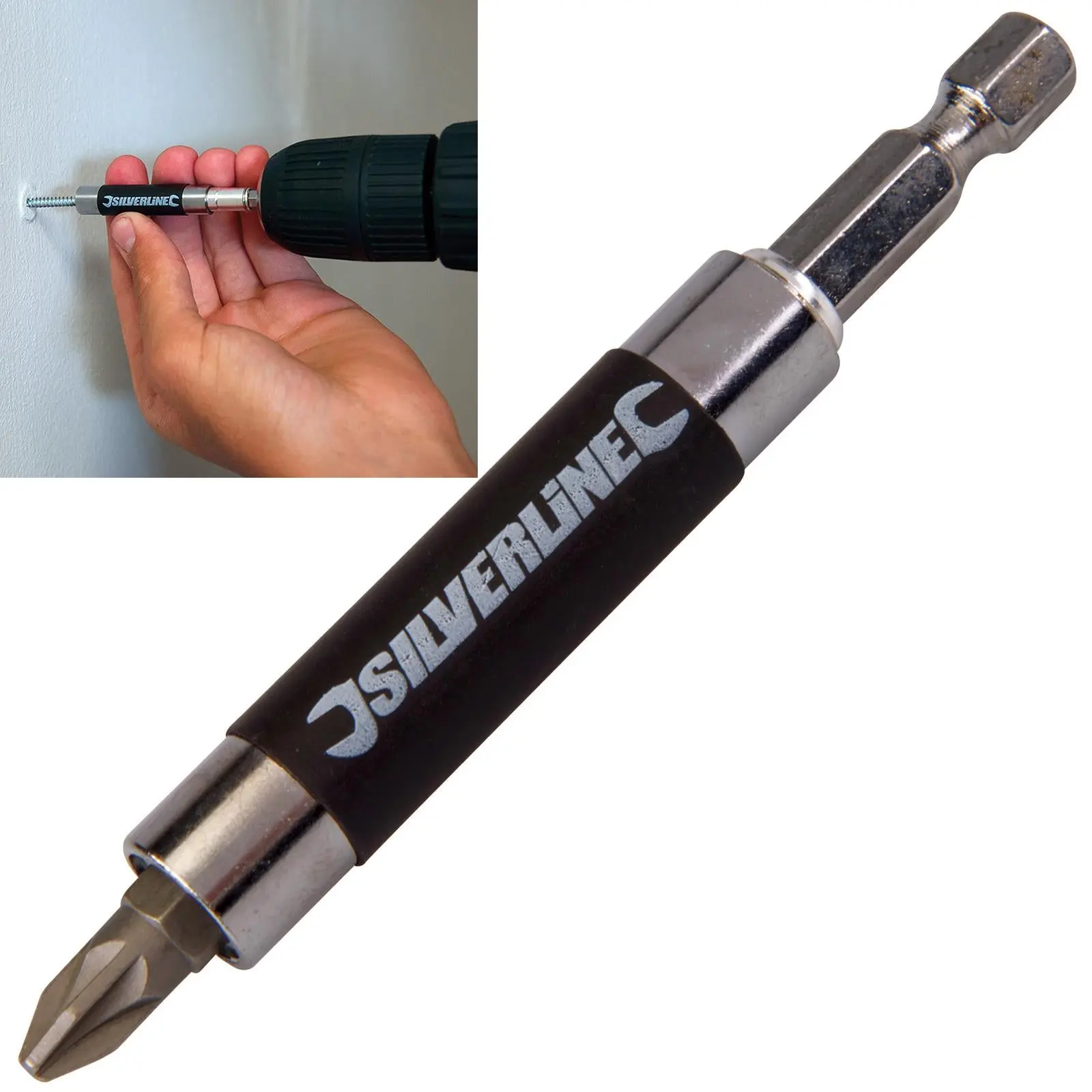 Silverline Finger Saver 1/4" Hex Drill Retracting DIY Screw Holder - Image 10