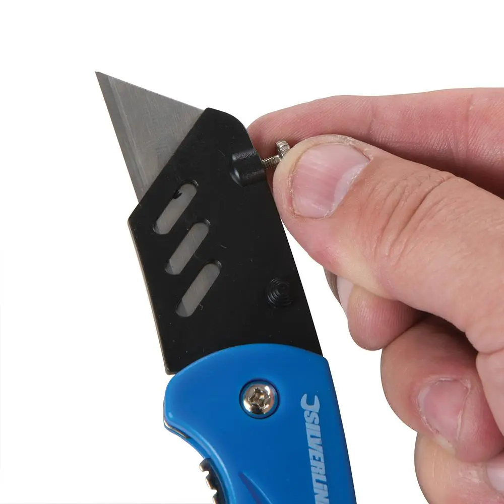Silverline Folding Utility Knife 160mm 373728 - Image 2