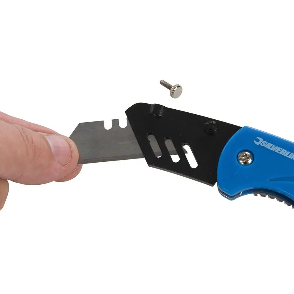 Silverline Folding Utility Knife 160mm 373728 - Image 5