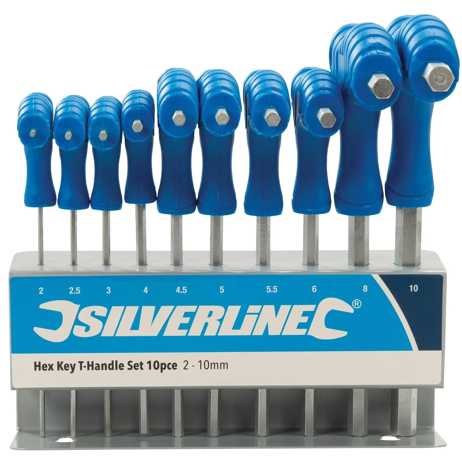 Silverline Hex Key T-Handle Set 10 Piece 2-10mm - Image 2