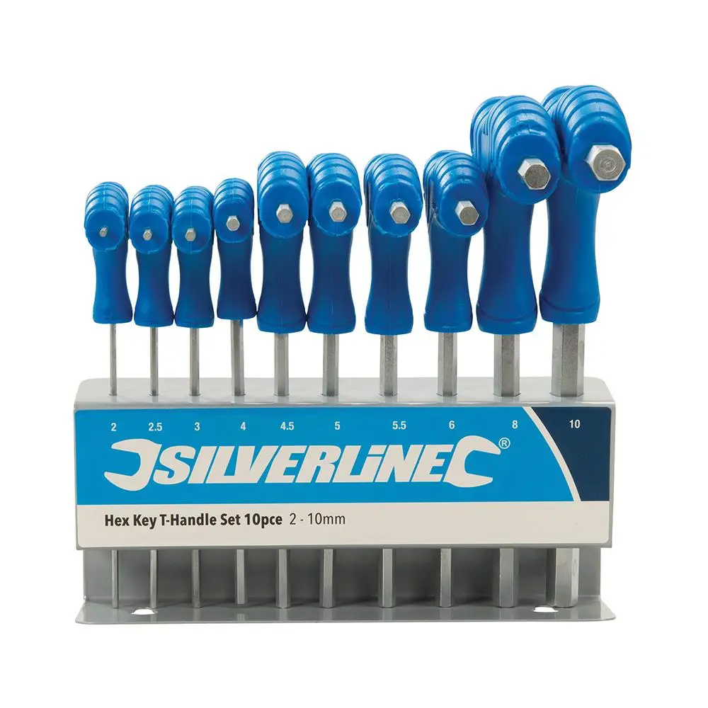 Silverline Hex Key T-Handle Set 10 Piece 2-10mm - Image 9