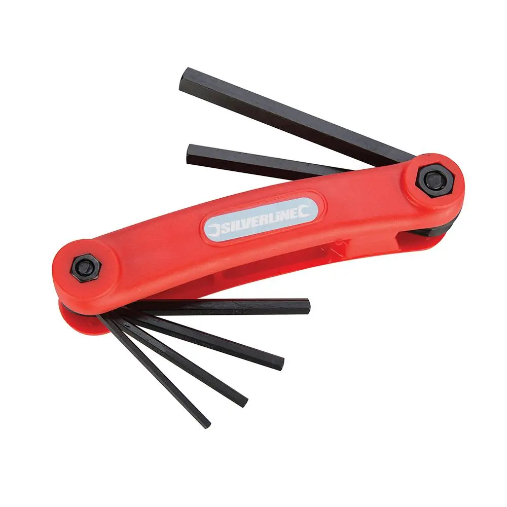 Silverline Hex Key Tool Set Metric Allen Hexagon Wrench 7pc 2.5-10mm - Image 2
