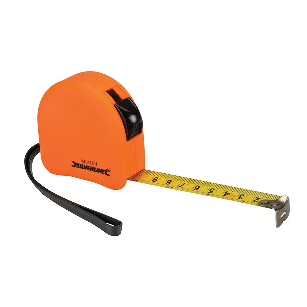Silverline Hi-Vis Contour Tape 5m / 16ft x 19mm MT05