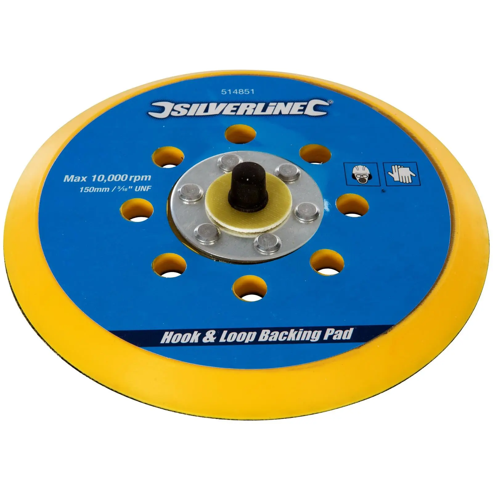 Silverline Hook & Loop Backing Pad 5/16" UNF 125 Or 150mm