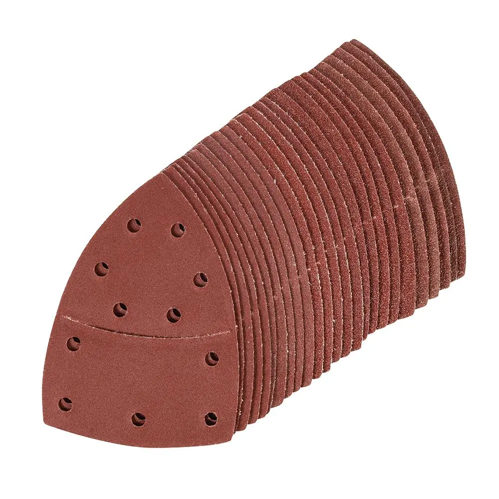 Silverline Hook & Loop Multi-Sander Sheets 102 x 62mm, 93mm 25pk 5 40, 60, 80, 120, 180 Grit 427816