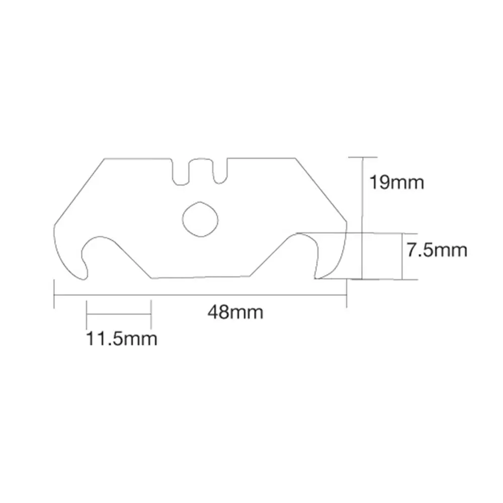 Silverline Hooked Utility Blades 10pk 0.6mm 282409 - Image 2