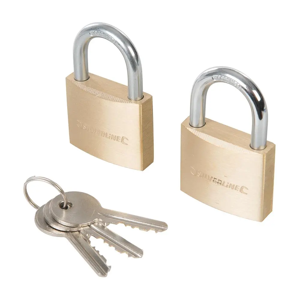 Silverline Keyed Alike Padlocks 2pk 40mm 307578 - Image 2