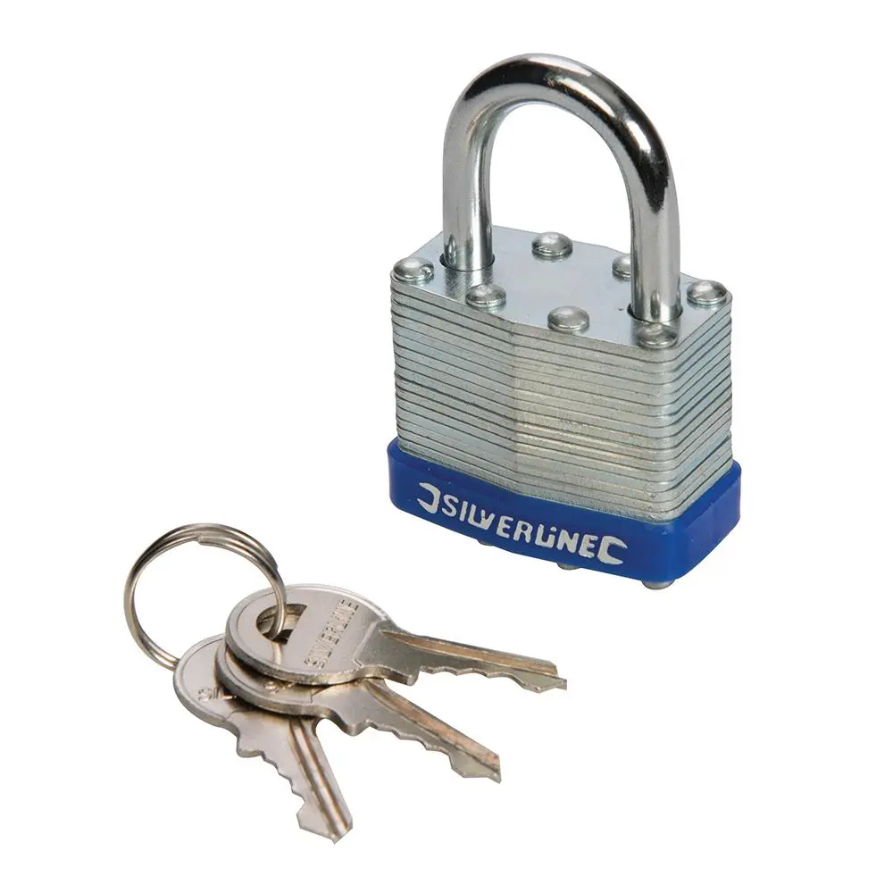 Silverline Laminated Padlock 40mm 224515 - Image 2
