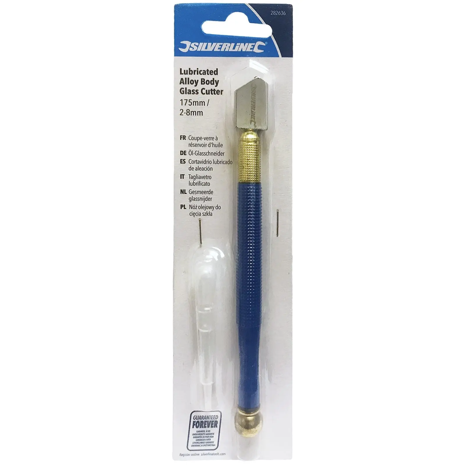 Silverline Lubricated Glass Cutter Oil Reservoir Tungsten Carbide Mirror - Image 5