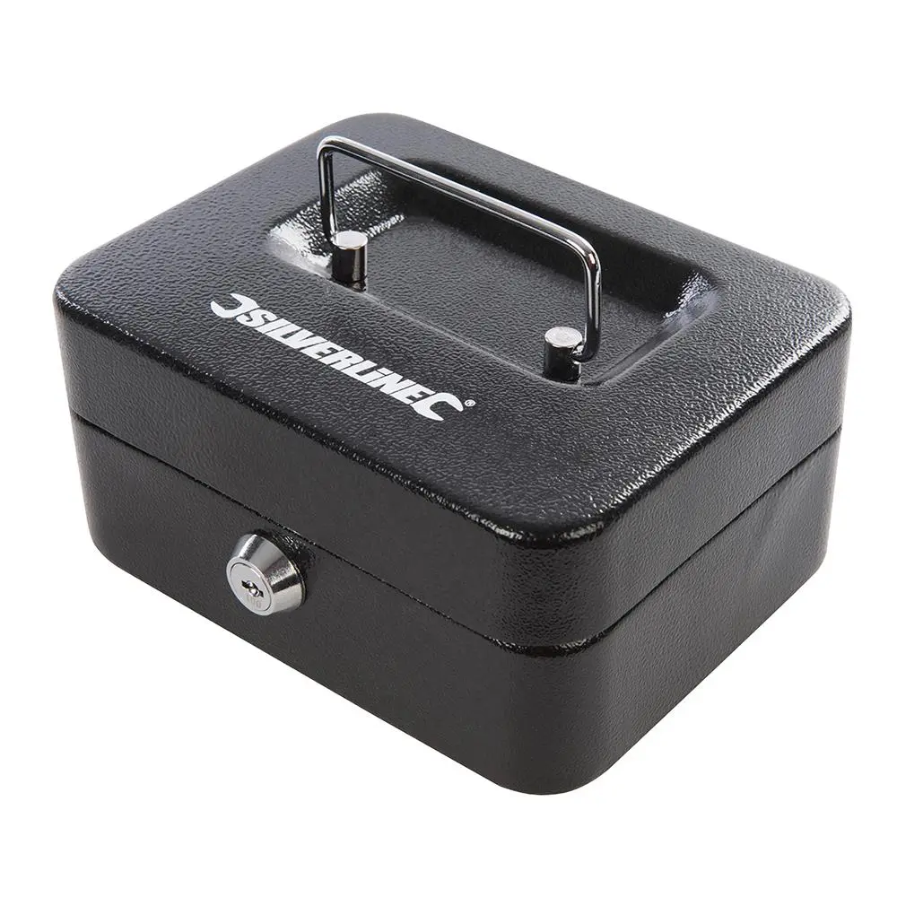 Silverline Metal Cash & Valuables Box Keyed 165 x 128 80mm 795764 - Image 3